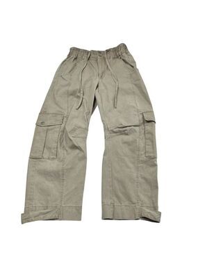 Robert Rodriguez Barrel Cargo Pants Drawstring Waist Beige Green Size 27